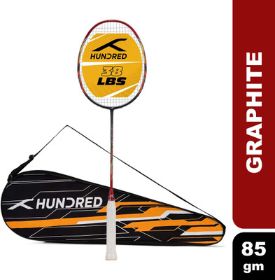 Hundred Atomic X 38 PWR Power Multiplier Grey, Red Strung Badminton Racquet(Pack of: 1, 85 g)
