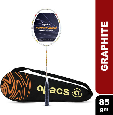 apacs Finapi 232 Armor (38 LBS, Made in Vietnam) High Modulus Graphite | Power Frame White Unstrung Badminton Racquet(Pack of: 1, 85 g)
