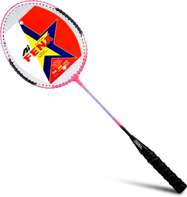 Fena Double Diamond Pink Strung Badminton Racquet(Pack of: 1, 100 g)