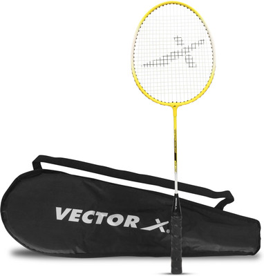VECTOR X VXB-150 Full Cover Yellow Strung Badminton Racquet(Pack of: 1, 95 g)