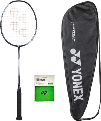 YONEX Astrox Attack 9 With Wrist Band Black Strung Badminton Racquet(Pack of: 1, 80 g)