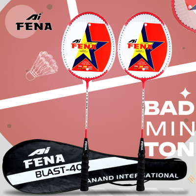 Fena Badminton Racquet Pack of 2 Red Strung Badminton Racquet(Pack of: 2, 120 g)