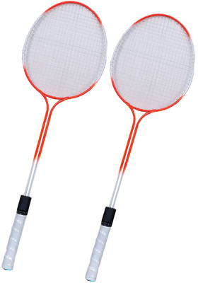 Spocco Wooden Handle Badminton Racket 2 Pcs For Kids WB13 Multicolor Strung Badminton Racquet(Pack of: 2, 1000 g)