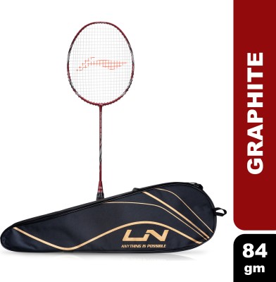 LI-NING Super Series 900 Strung Badminton Racket (84 grams, Red/Grey, free full cover) Red, Grey Strung Badminton Racquet(Pack of: 1, 84 g)