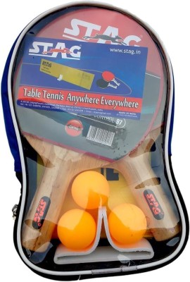 Stag iconic 1Star Anywhere-Everywhere Playing Table Tennis Orange Table Tennis Racquet(Pack of: 2, 360 g)