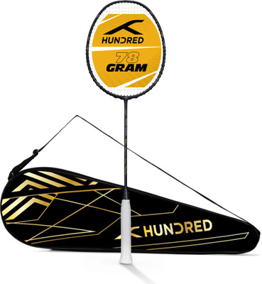 Hundred Mega Force Grey Strung Badminton Racquet(Pack of: 1, 78 g)