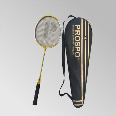 PROSPO 1000 Beginners Super Shot Steel Badminton Racquet with Free Cover Yellow Unstrung Badminton Racquet(Pack of: 2, 100 g)