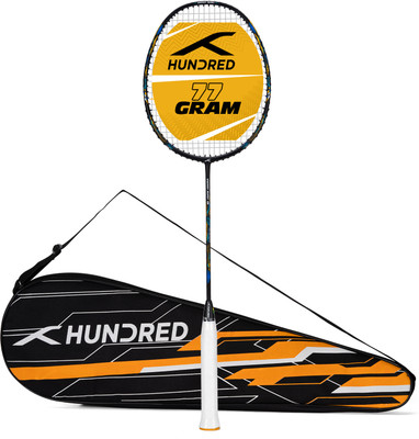 Hundred ENERGY BURST 18 Black, Blue Strung Badminton Racquet(Pack of: 1, 77 g)