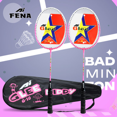 Fena Badminton Racquet Pack of 2 For Kids Pink Strung Badminton Racquet(Pack of: 2, 100 g)