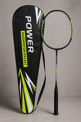ArrowMax Jointless Badminton Racket Light Weight Aluminium Padded Cover Black Strung Badminton Racquet(Pack of: 1, 140 g)