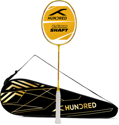 Hundred Flutter S Attk Superior Smash Performance Yellow, Black Unstrung Badminton Racquet(Pack of: 1, 84 g)
