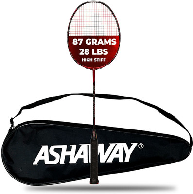 ASHAWAY Dynamic Power 100 With Gutting & Unstrung Black, Red Unstrung Badminton Racquet(Pack of: 1, 87 g)