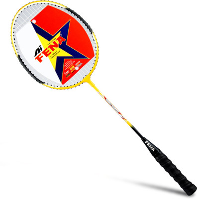 Fena Double Diamond Yellow Strung Badminton Racquet(Pack of: 1, 100 g)