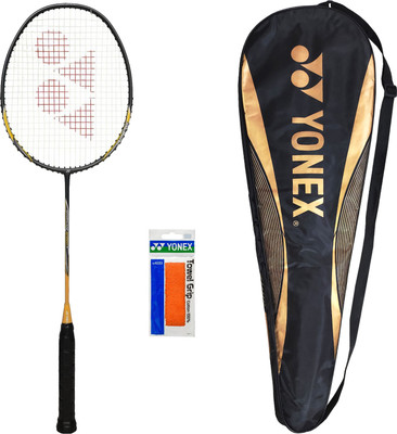 YONEX Combo of 2, 1 Nanoflare Speed 7 Badminton Racket, 1 Towel Grip Yellow Strung Badminton Racquet(Pack of: 1, 80 g)