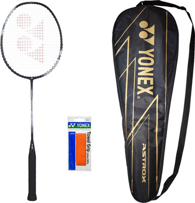 YONEX Astrox Attack 9 (Made in India) Towel Badminton Grip Black Strung Badminton Racquet(Pack of: 1, 80 g)