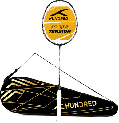 Hundred Rock Titan (4U) Black Strung Badminton Racquet(Pack of: 1, 82 g)