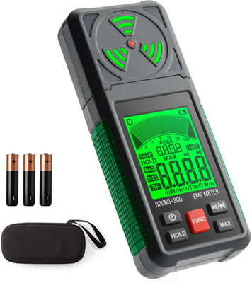Real Instruments EMF Meter Hound-200 Portable 3-in-1 Radiation Detector For EF,RF,MF, WiFi Signal Radiation Monitor(Digital)