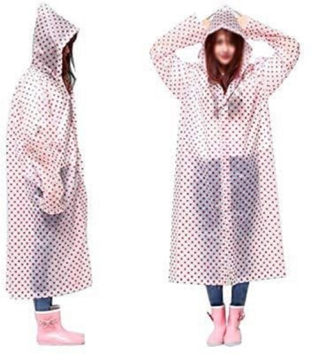 INFISPACE Polka Print Men & Women Raincoat