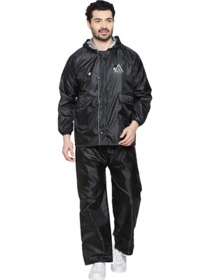 Adrenex Black XL Solid Unisex Raincoat