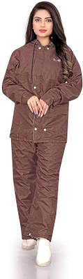 CRYSTAL REVENUE Self Design Women Raincoat