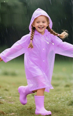 INFISPACE Solid Boys & Girls Rain Poncho