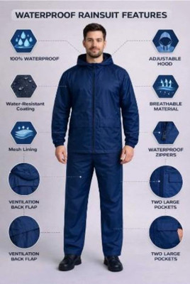 Tritika Solid Men Raincoat