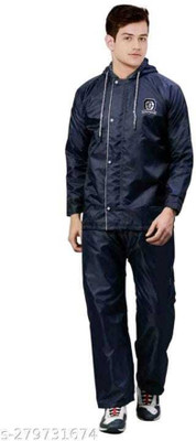 CRYSTAL REVENUE Solid Men Raincoat