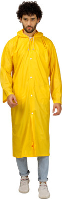 Burdy fancy solid pvc yellow Rainoat Solid Men Raincoat