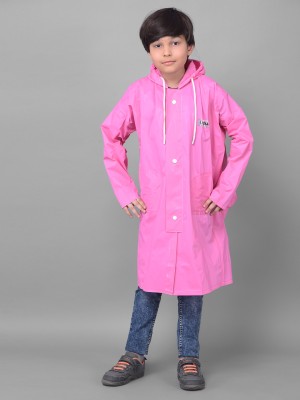 Dollar Dollar Rainguard Kid's PVC Full Sleeve Solid Raincoat Self Design Boys & Girls Raincoat