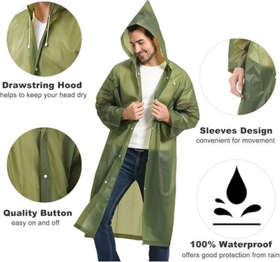 INFISPACE Solid Men & Women Rain Poncho
