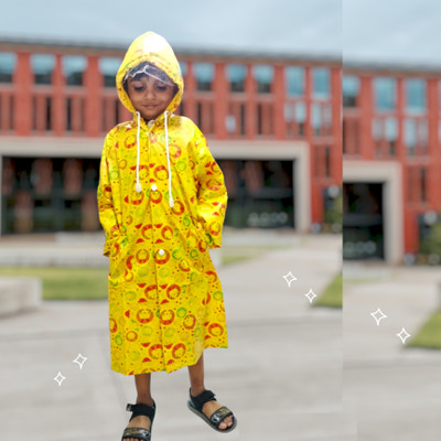 D8211K Graphic Print Boys & Girls Raincoat