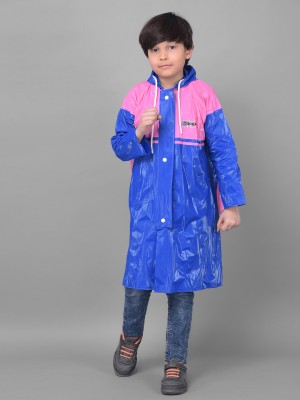 Dollar Dollar Rainguard Kid's PVC Full Sleeve Solid Raincoat Colorblock Boys & Girls Raincoat