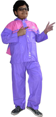 H B Trader Solid Boys & Girls Raincoat