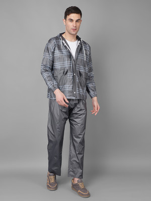 Dollar Checkered Men Raincoat