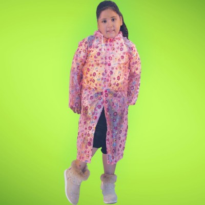 Fashionon Floral Print Girls Raincoat