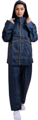 Wet Off Hood Solid Women Raincoat