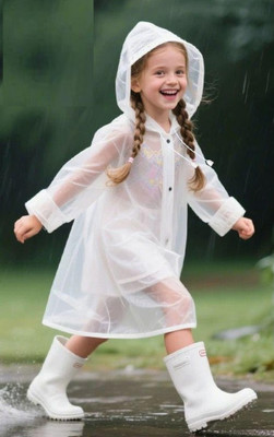 INFISPACE Solid Boys & Girls Rain Poncho