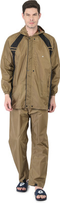 Wet Off Hood Colorblock Men Raincoat