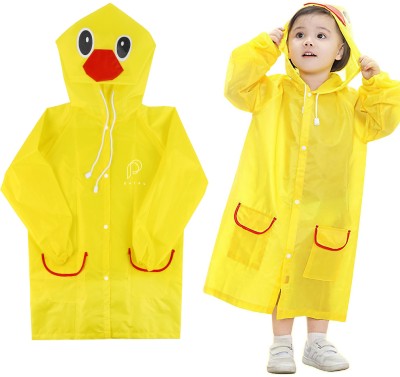 Zibuyu Solid Boys & Girls Raincoat