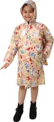 HYSAR Graphic Print Girls Raincoat
