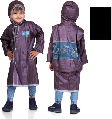 Minister Rainwear Self Design Boys & Girls Raincoat