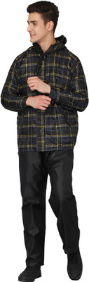 The CLOWNFISH Checkered Men Raincoat