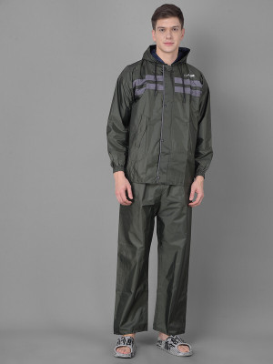 Dollar Dollar Rainguard Men's PVC Full Sleeve Solid Reversible Raincoat Set Colorblock Men Rain Suit