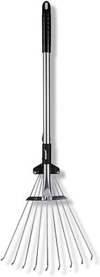 AONEPTER Telescopic Metal Adjustable Rake for Quick Clean Up of Lawn & Yard Leaf Rake(162 cm)