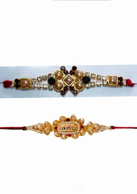 BHAVYA SALES Designer LK381-N2 Assorted Rakhi  Set(2 rakhi)