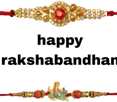 BHAVYA SALES Designer NR34-N2 Assorted Rakhi  Set(2)