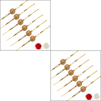 AARON INC Thread Ai_Rakhi_00001423587 Mauli Thread Rakhi  Set(Pack of 12 Rakhi)