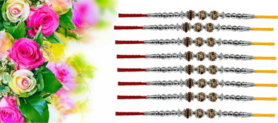 URBANELA Designer d_8-RK07 Assorted Rakhi  Set(8 Rakhi)