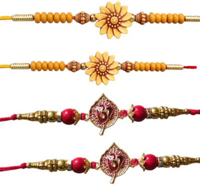BHAVYA SALES Designer New_Mangalam525-N2 Assorted Rakhi  Set(4)