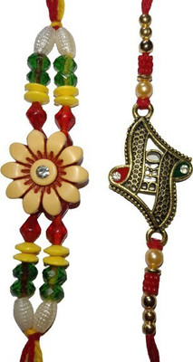 lekhbhav Designer LK276 Assorted Rakhi  Set(2)